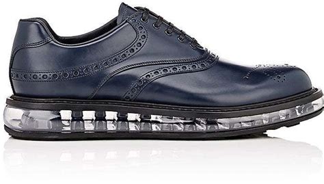 prada wingtip platform bluchers|Prada Colorblocked Leather Wingtip Platform Bluchers In Navy.